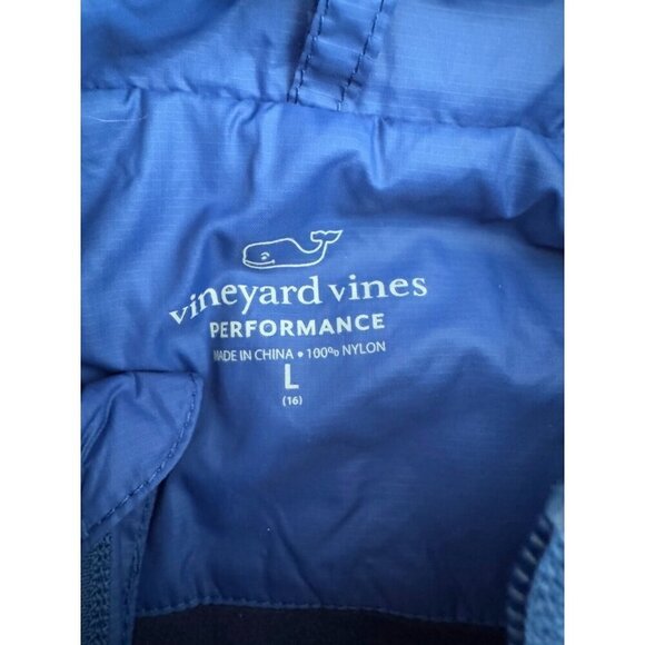 Vineyard Vines Blue Performance Weekend Puffer Vest boys Size Large - Picture 5 of 8